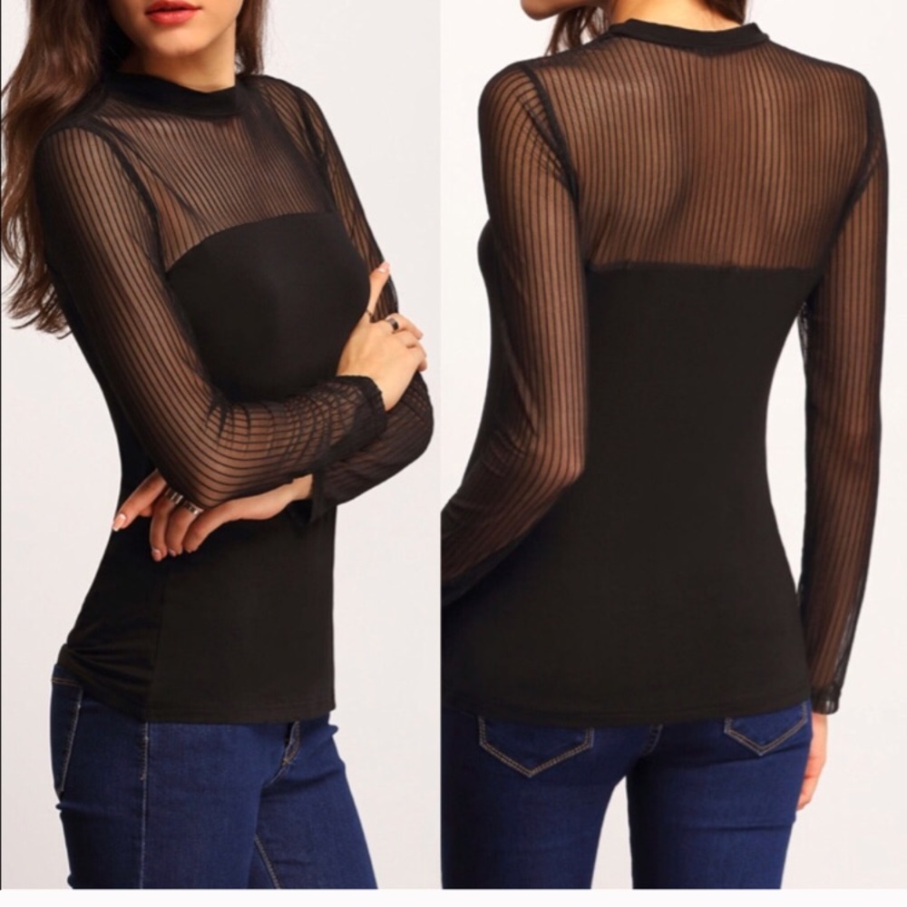 NWOT MESH BLOUSE ❤️💋